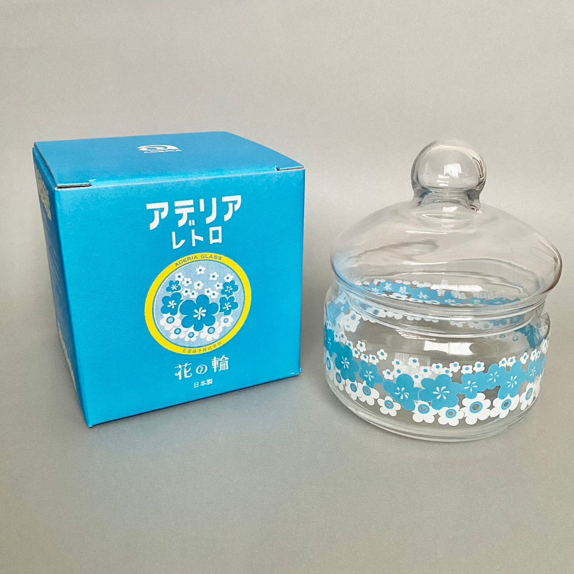 【アデリア/ADERIA】白と水色の組み合わせが爽やかなグラス アデリアレトロ 花の輪