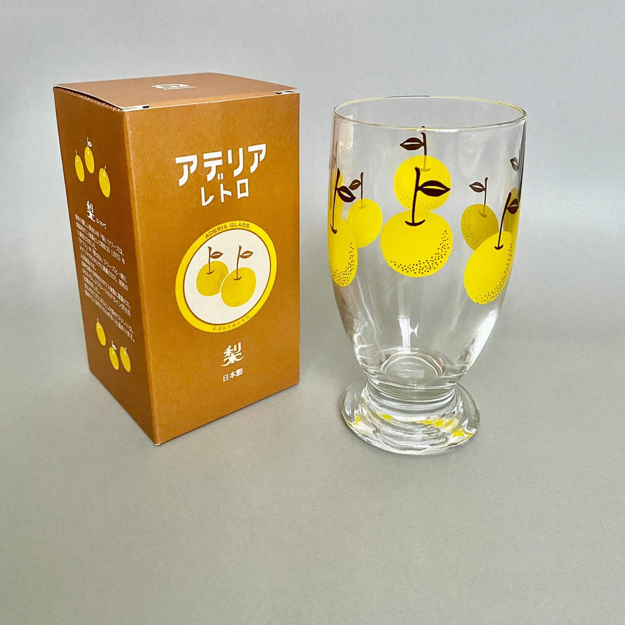 【アデリア/ADERIA】果物の柄が素朴で優しい風合いのグラス アデリアレトロ 梨