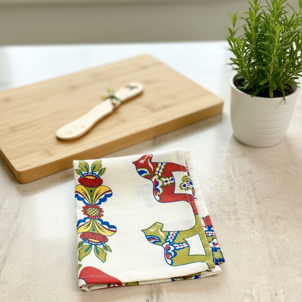 【スカンジナビスク・ヘムスロイド/Skandinavisk Hemslojd】プレゼントパック/キッチンタオル&バターナイフセット