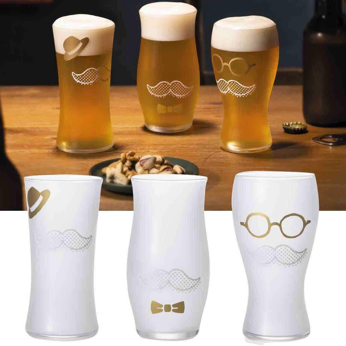 父の日のプレゼントや夏の楽しみに GENTLE BEER 泡作り グラス