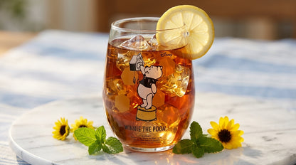 【winnie the pooh/くまのプーさん】コロッと丸いしずく型のグラス 　丸グラス