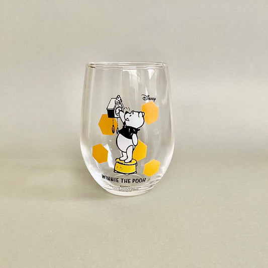 【winnie the pooh/くまのプーさん】コロッと丸いしずく型のグラス 　丸グラス