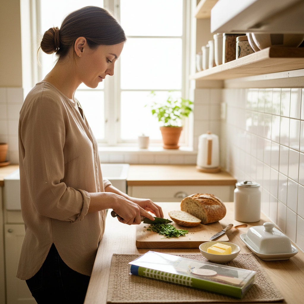 【スカンジナビスク・ヘムスロイド/Skandinavisk Hemslojd】プレゼントパック/キッチンタオル＆バターナイフセット