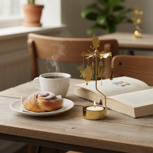 【ムーミン／プルート・プロダクト】ロータリーキャンドルホルダー　ムーミンゴールド