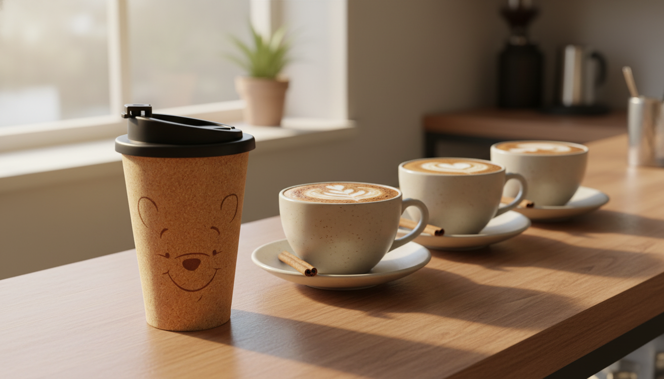 【Winnie the Pooh/くまのプーさん】大人気ディズニーキャラクターくまのプーさん蓋付きコルクタンブラー