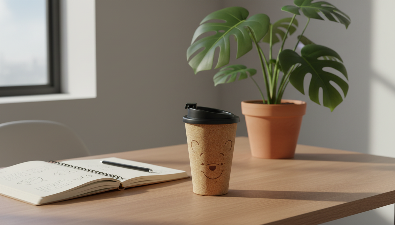 【Winnie the Pooh/くまのプーさん】大人気ディズニーキャラクターくまのプーさん蓋付きコルクタンブラー