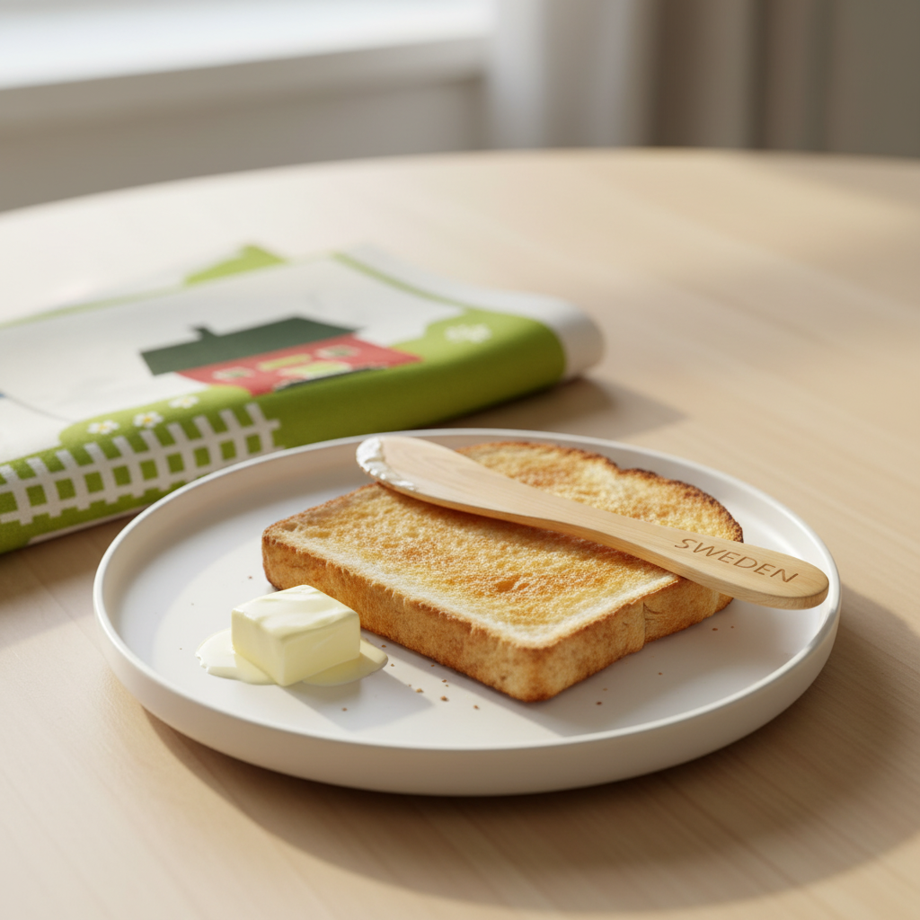 【スカンジナビスク・ヘムスロイド/Skandinavisk Hemslojd】プレゼントパック/キッチンタオル＆バターナイフセット