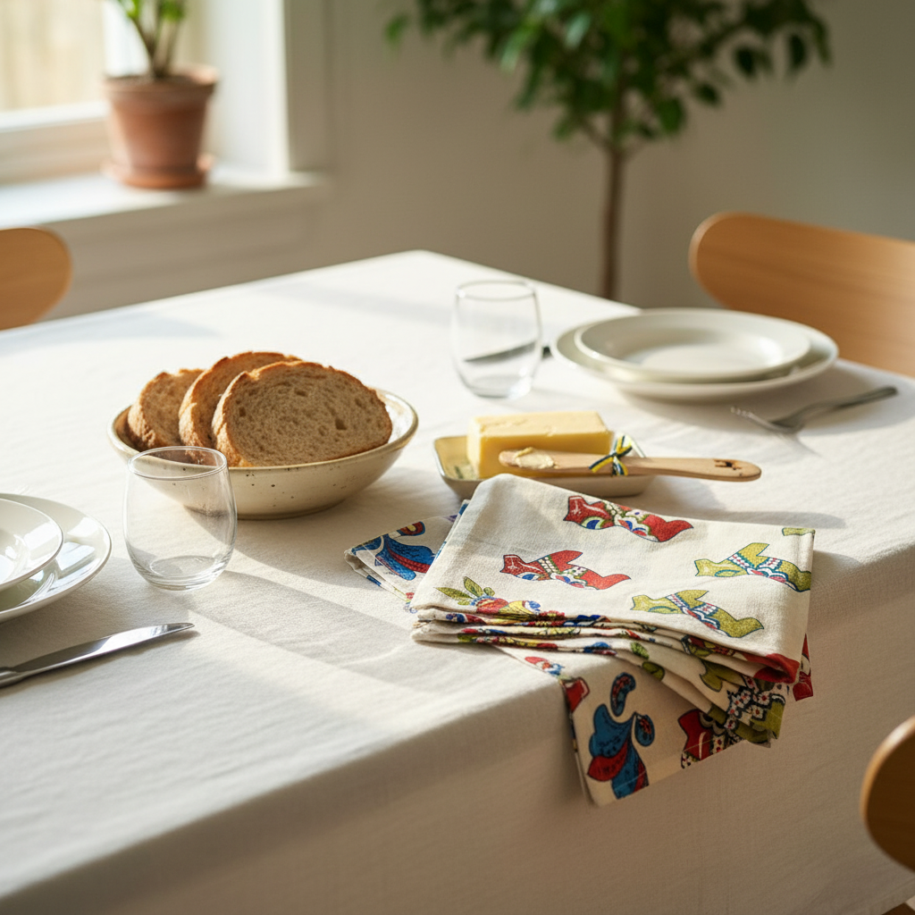 【スカンジナビスク・ヘムスロイド/Skandinavisk Hemslojd】プレゼントパック/キッチンタオル＆バターナイフセット