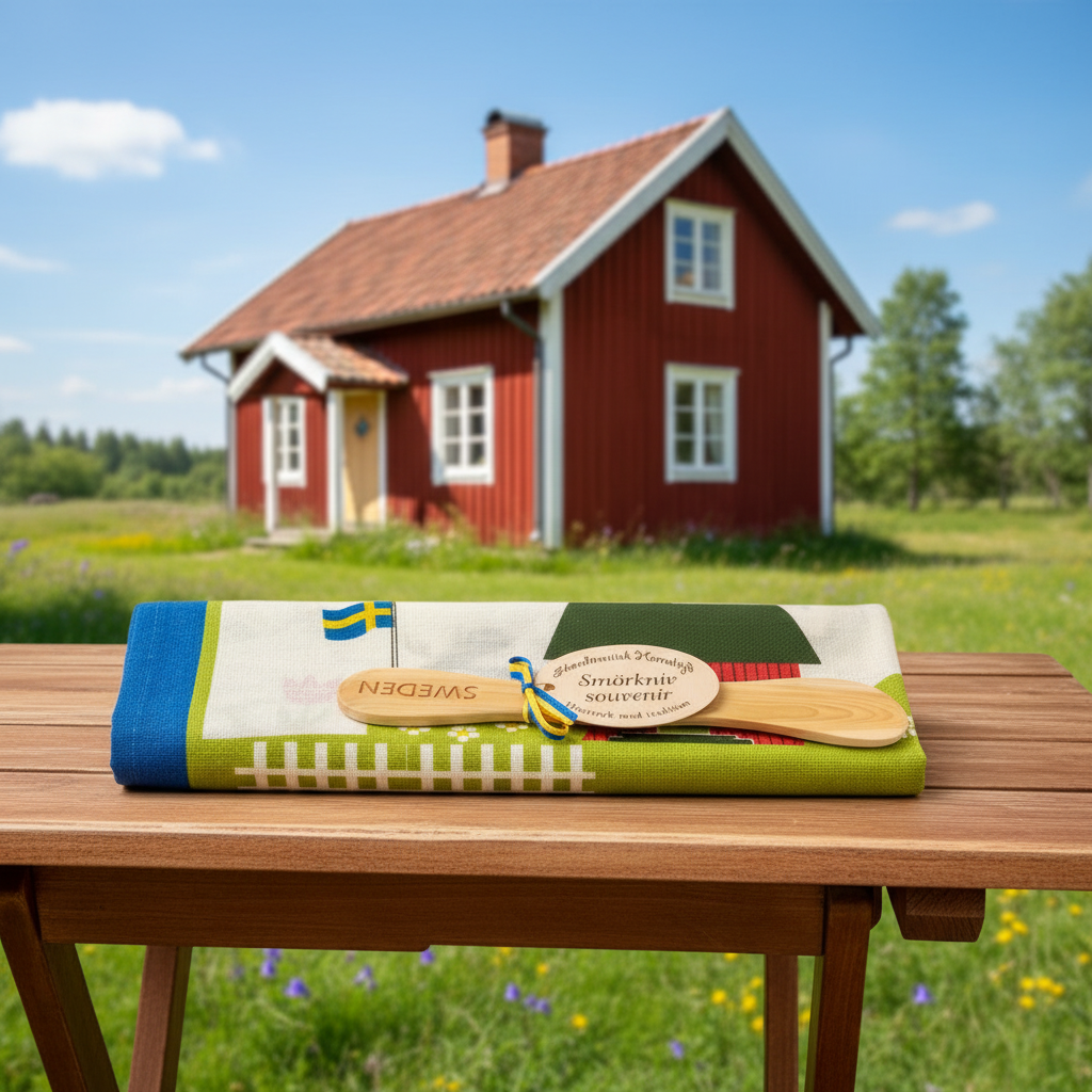 【スカンジナビスク・ヘムスロイド/Skandinavisk Hemslojd】プレゼントパック/キッチンタオル＆バターナイフセット