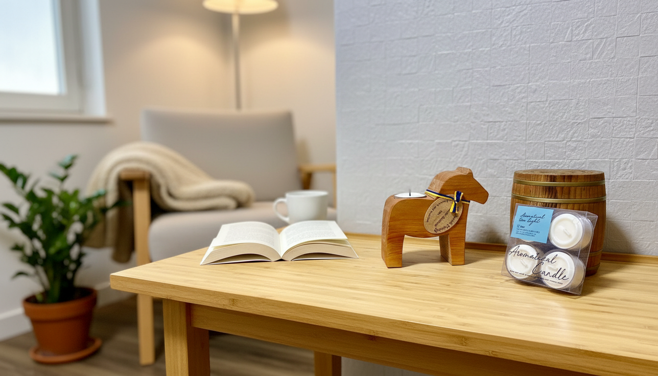 【落ち着いた空間が作れるキャンドルセット】木製キャンドルホルダーとCozyの香り（シャボンの香り）キャンドル