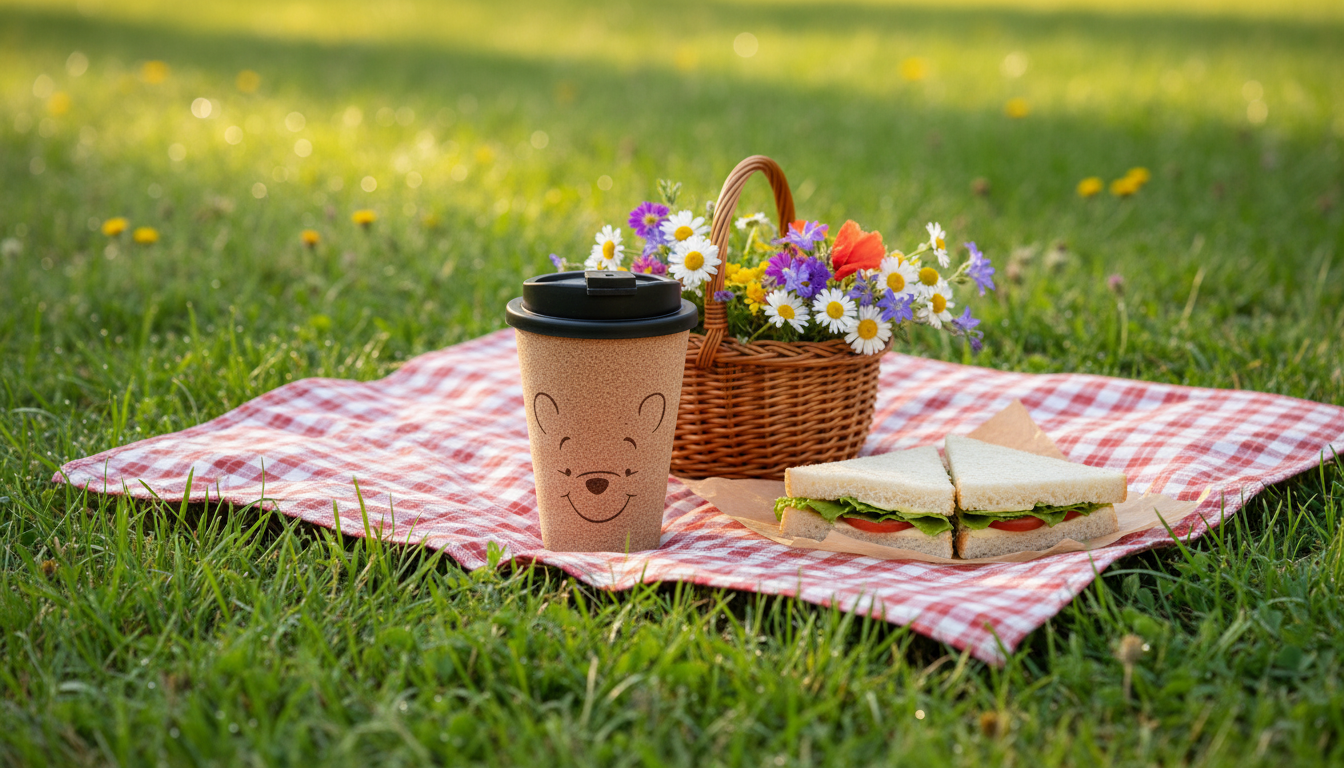 【Winnie the Pooh/くまのプーさん】大人気ディズニーキャラクターくまのプーさん蓋付きコルクタンブラー