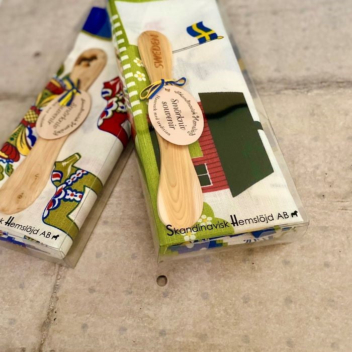 【スカンジナビスク・ヘムスロイド/Skandinavisk Hemslojd】プレゼントパック/キッチンタオル＆バターナイフセット